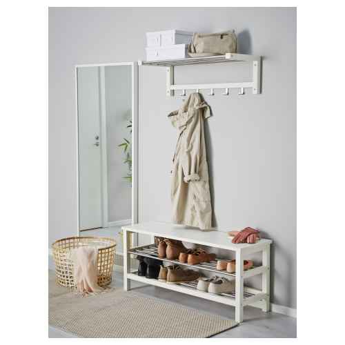 Ikea white shoe rack bench hotsell